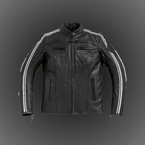 BMW Biker Jacket | Cafe Racer Leather Motorcycle Coat | Protective Moto Gear | Rider Streetwear | Gift for Him | Racing Jacket