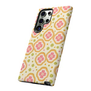 Flower Wallpaper Pattern Phone Case, Tough Phone Cover, Floral Design, Cute Tech Accessory, Gift for Her, Spring Vibes