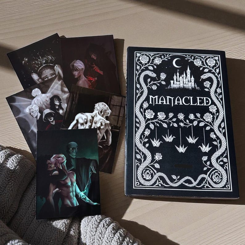 Manacled Hardcover Book  Complete Illustrated Collector’s Edition Includes Full Story Art Prints and Bookmark Gift Set Gift for her