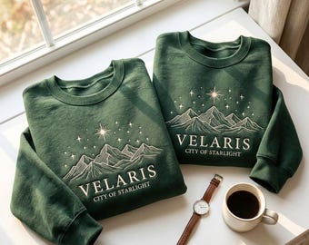 Sudadera bordada Velaris City of Starlight, sudadera con capucha ACOTAR Night Court