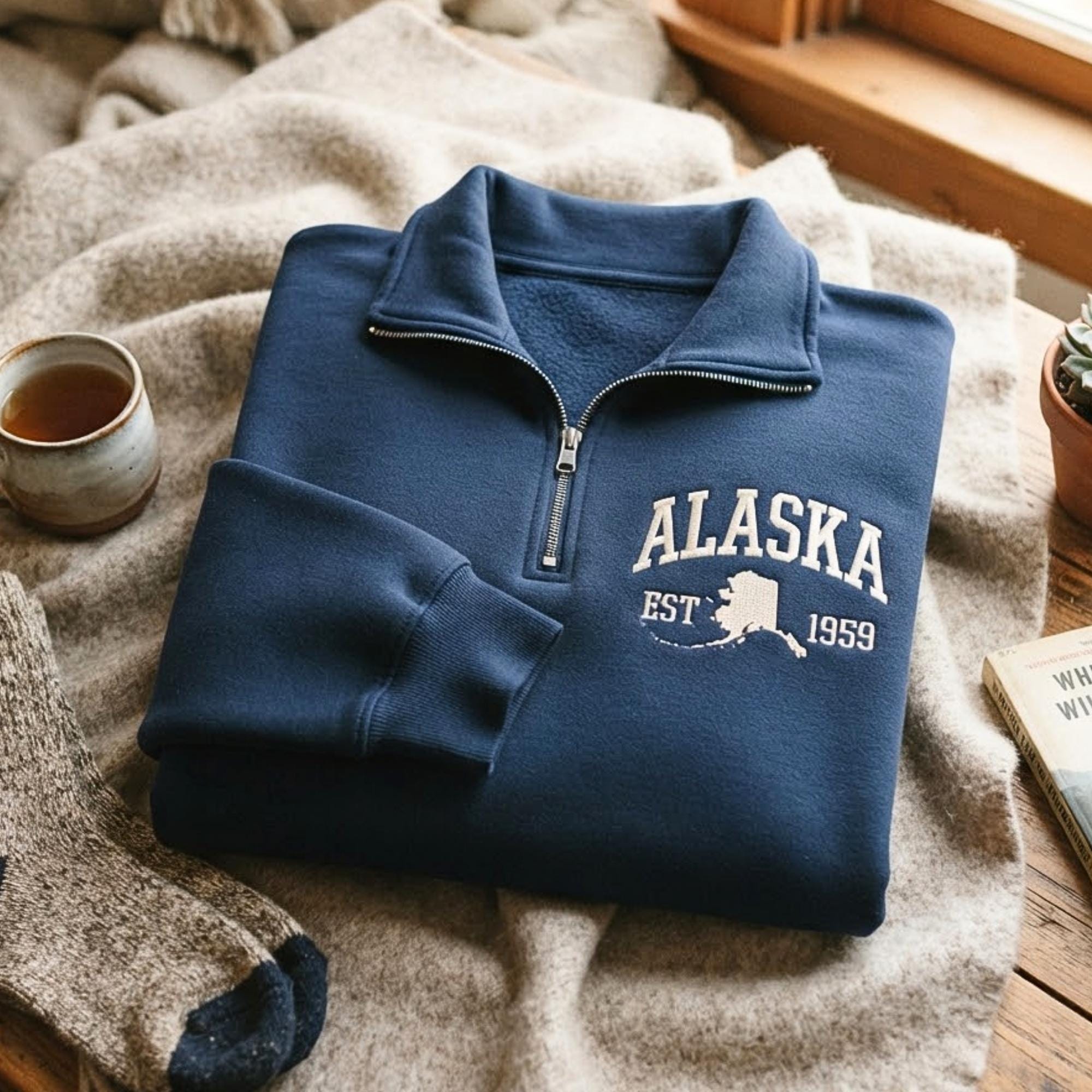 Alaska Sweatshirt Quarter Zip - Etsy