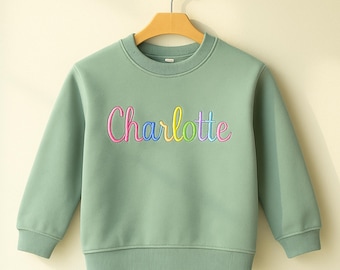 Personalisiertes Kleinkind-Sweatshirt, individuell gestickter Name