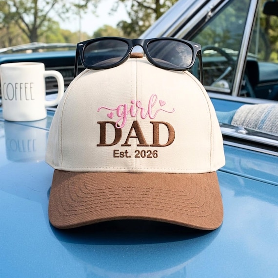 Embroidered Girl Dad Hat, Washed Cotton Baseball Cap (Est. 2026)