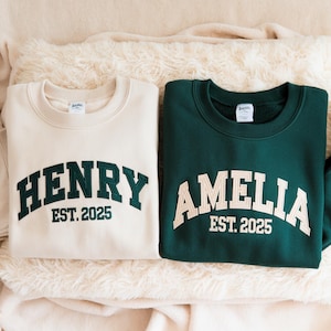 Custom Embroidered Kids Sweatshirt, Custom Name Baby Sweatshirt, Personalized Embroidered Toddler Crewneck, Gift for Kids, Newborn Shirt