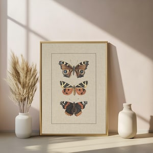 Butterfly Wall Art Poster | Vintage Aesthetic Nature Decor | Unique Gift For Butterfly Lovers | Botanical Decor Print | Digital Download