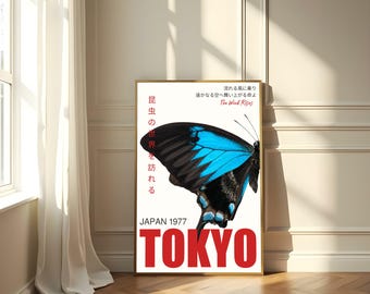 Vintage Japanese Butterfly Art Print | Tokyo 1977 (Digital Download)