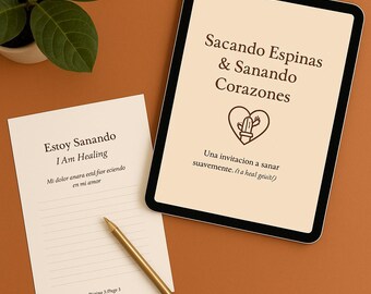 Printable Healing Journal in Spanish & English Self Reflection Prompts PDF