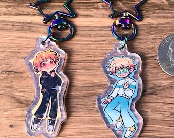 Star Catcher Webtoon dubbelzijdige holografische bedelsleutelhangers - Luke - Tommy