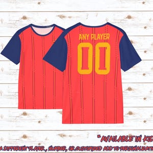 Custom Spain Soccer Jersey Yamal Pedri Nico Williams Rodri Cubarsi International Tournament Fan Shirt Adult Kids Kit image 1