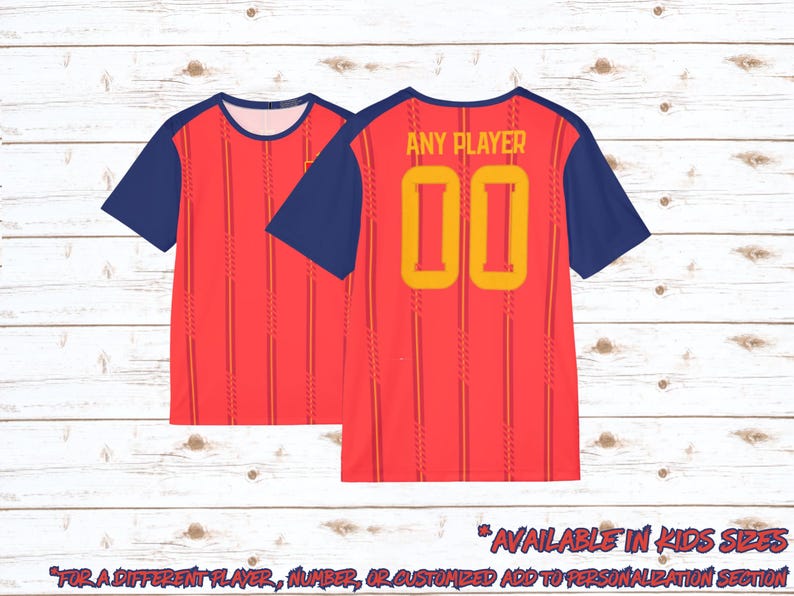 Custom Spain Soccer Jersey Yamal Pedri Nico Williams Rodri Cubarsi International Tournament Fan Shirt Adult Kids Kit image 1