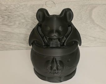 Bat Cauldron Trinket Box