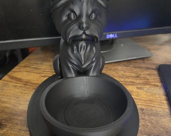 Yorkie Desk Organizer Bowl – Yorkshire Terrier Key Holder – Gift for Yorkie Lovers