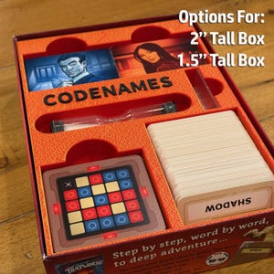 Codenames Board Game Box Organizer:  3D Printed Insert