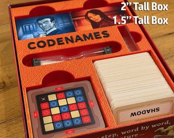 Codenames Board Game Box Organizer:  3D Printed Insert