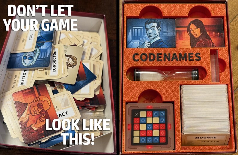 Codenames Board Game Box Organizer: 3D Printed Insert - Etsy