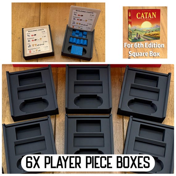 CATAN Board Game Organizer Insert: Base Game + 5-6 Player