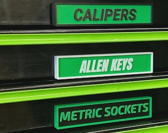 Custom Toolbox Drawer Labels (Set of 8)