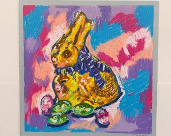 Natura morta originale a pastello ad olio - Dolcetti di Pasqua