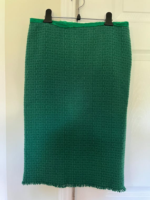 Alberta Ferretti, Vintage Philosophy Alberta Ferretti Green Wool Skirt – Made in Italy US 4