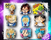 Pack 26 Emotes Animados de Dragon BZ | Emotes GIF para Twitch, Discord, Kick, YouTube | Fondo Transparente | 200x200,112x112,56x56,28x28