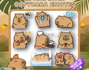 Capybara 22 Animated Emotes (capybara) | Chill Emotes for Twitch ...