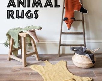 Libro electrónico de alfombras de animales tejidas a crochet