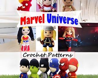 Libro electrónico de patrones de crochet 10 en 1 del Universo Marvel