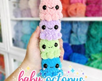 Libro electrónico/PDF con patrones de ganchillo para bebés pulpo