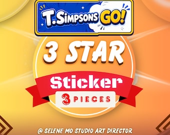 Monopoly Go , 3 Pieces 3 Star Sticker , The Simpson Album