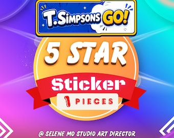 1 Pieces 5 Star Stickers , The Simpsons Album , Monopoly Go Sticker