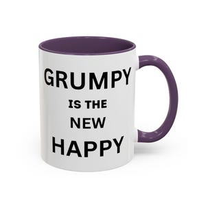 GRUMPY NEW HAPPY Coffee Mug - Perfect for Grumpy Mornings, Gift for Coffee Lovers, Funny Office Mug, Unique Birthday Gift, Humor Drinkware