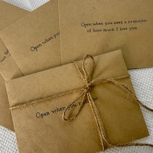Set de cartas "Ábrelo cuando quieras" para novio o novia, regalo para relaciones a distancia, notas románticas navideñas en sobres, carta de amor emotiva