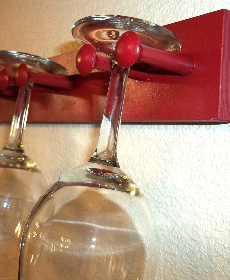 Unique Wine glass Stemware rack made with shaker pegs Etsy