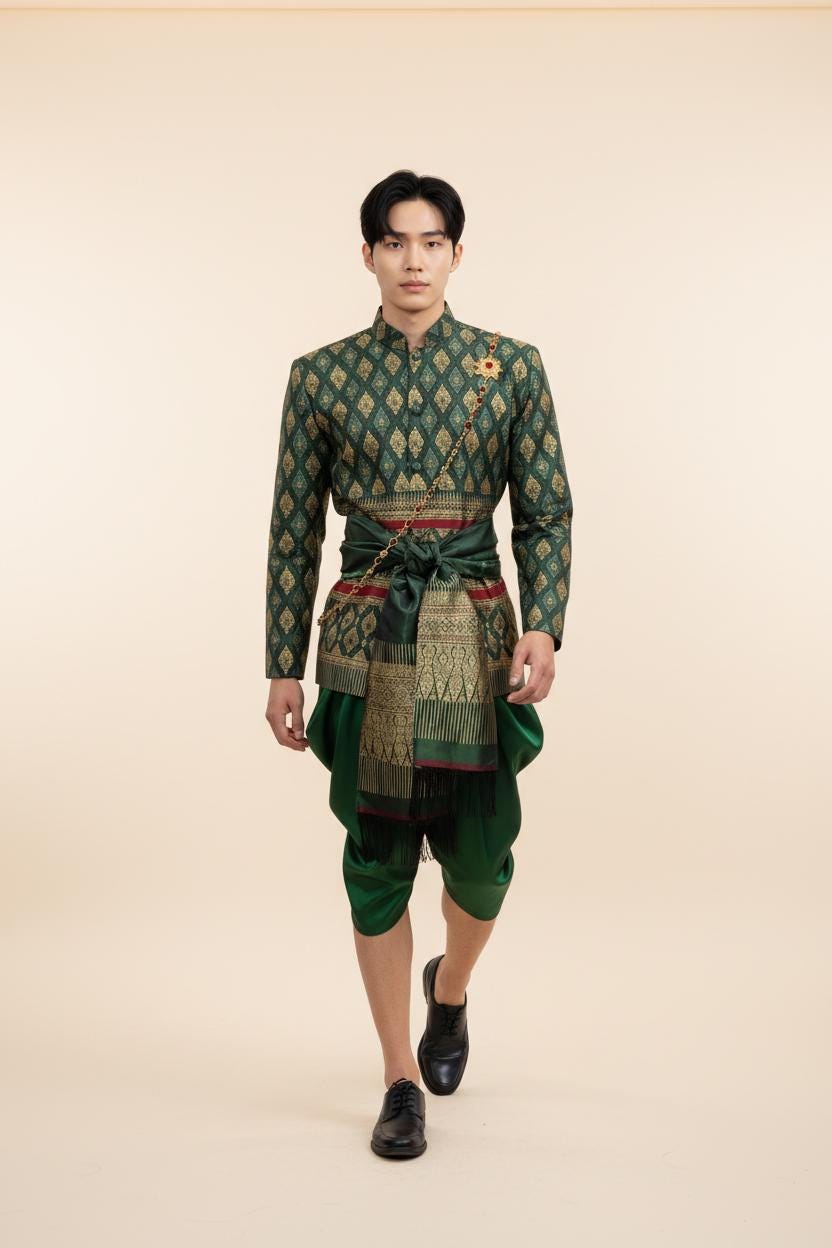 Sinh Pattern Lao-thai Traditional 3 Piece Sinh Pattern Clothing Set, S-XL - Etsy