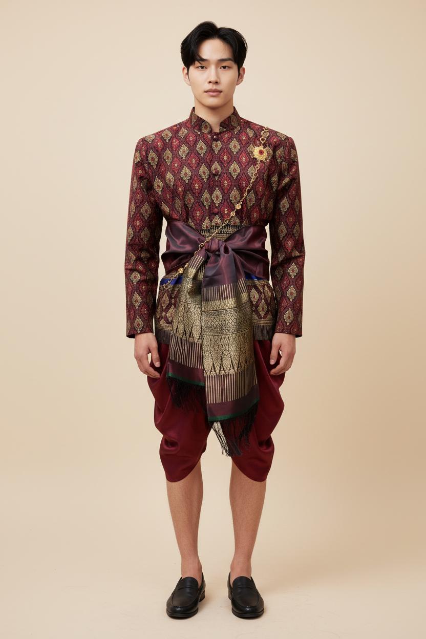 Sinh Pattern Lao-thai Traditional 3 Piece Sinh Pattern Clothing Set, S-XL - Etsy