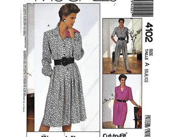 McCall’s 4102 Women’s Dress & Jumpsuit Sewing Pattern Size A 6-10 Vintage Woman’s Day Collection