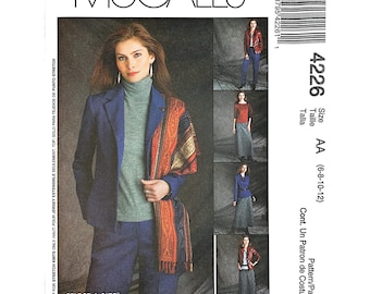 McCall's 4226 Misses Wardrobe Pattern: Jacket, Top, Pants, Skirt, Dress (Size AA 6-12)