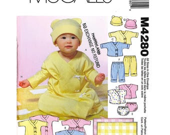 McCall’s M4280 Infant Layette Sewing Pattern Baby Set All Sizes Knit Pattern