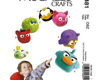 Padrão de costura de animal de brinquedo de pelúcia M6481 da McCall (OSZ)