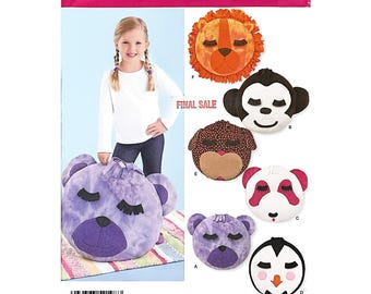 Simplicity 2198 naaipatroon dierenfleece kussen één maat