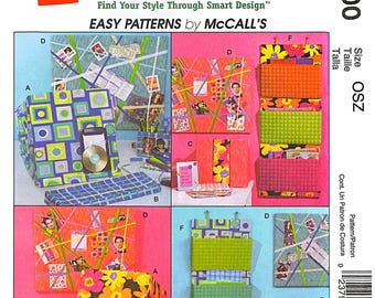 McCall’s M4800 Trading Spaces Sewing Pattern Home Decor Organizer Set OSZ Vintage