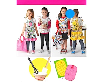 Simplicity 2295 Kinderschorten, tassen, pannenlappen en vilten accessoires Naaipatroon maat A S-M-L