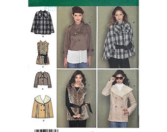 Simplicity 2285 Misses' cape, jassen, hemd en bodywarmer Naaipatroon maat U5 16-24