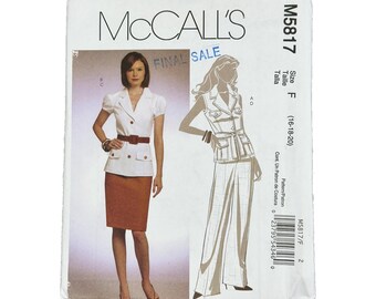 McCall's M5817 Sewing Pattern – Size F (16-18-20)