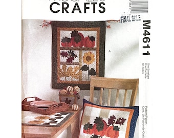 McCall's M4611 Harvest Sampler Quilt Pattern: Pillow, Wall Hanging, Table Runner