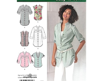 Simplicity 2255 Eenvoudig te naaien tuniek of shirt maat 6-14