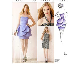Simplicity 1876 petite damesjurk in twee lengtes met lijfje en rok — maat 4-12