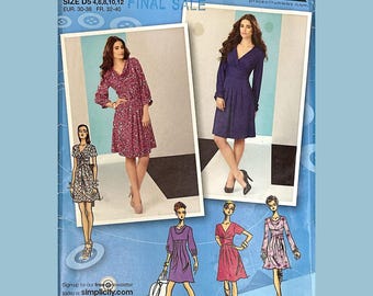 Simplicity 2145 Misses’ Project Runway-jurk naaipatroon maat D5: 4-12