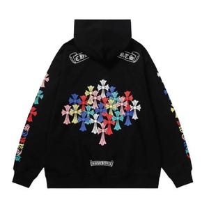 CH Pullover Multiple Colour Crosses Hoodie Featured Black Streetwear Hoodie