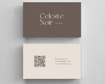 Plantilla elegante y minimalista para tarjeta de visita / Diseño editable en Canva